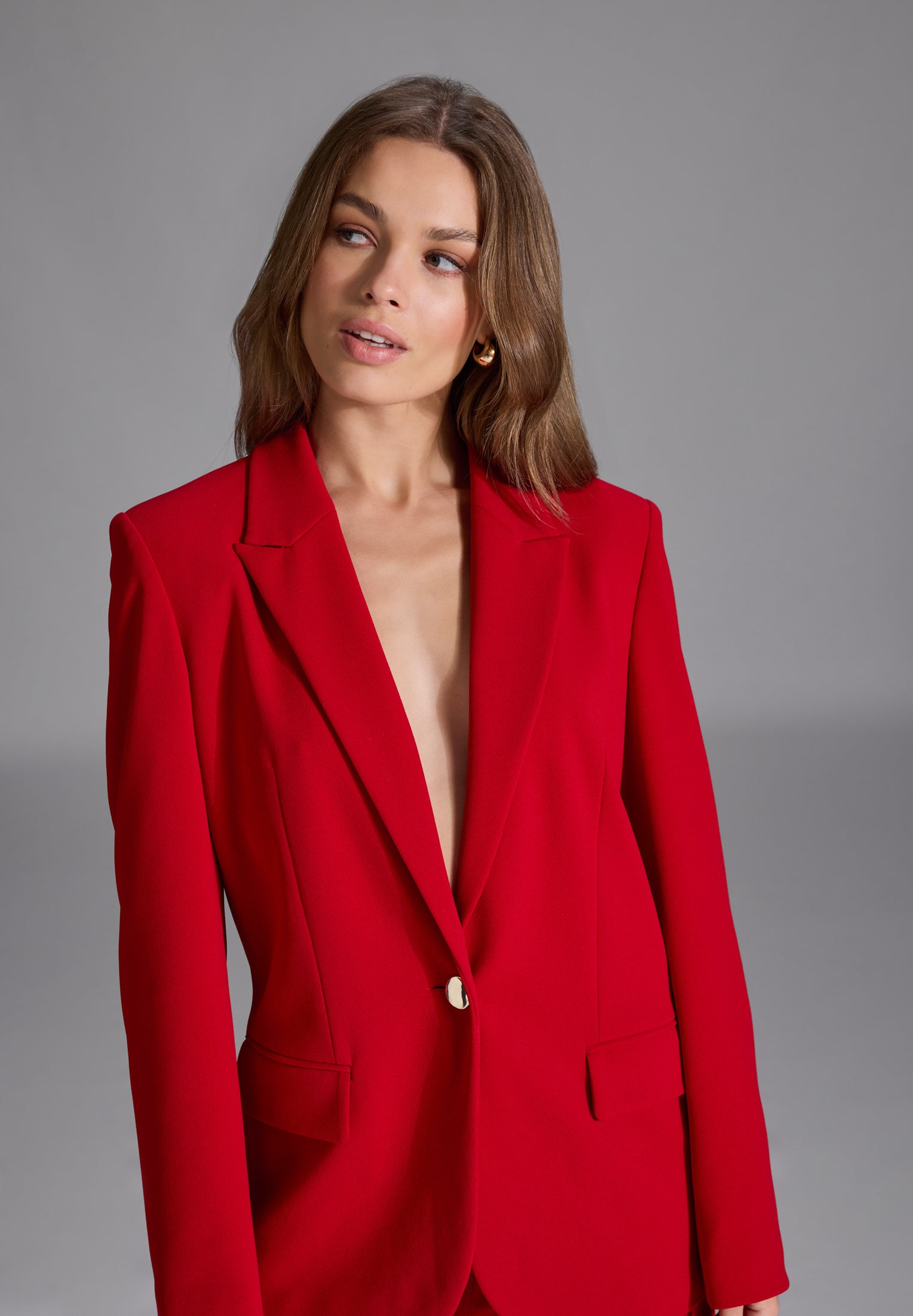 Oversized Blazer aus Crepe Jersey