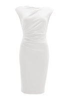 Etui Kleid aus Crepe Jersey mit Drapierung