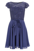 Cocktailkleid mit Spitzenoberteil und Chiffon Rock