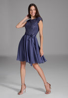 Cocktailkleid mit Spitzenoberteil und Chiffon Rock