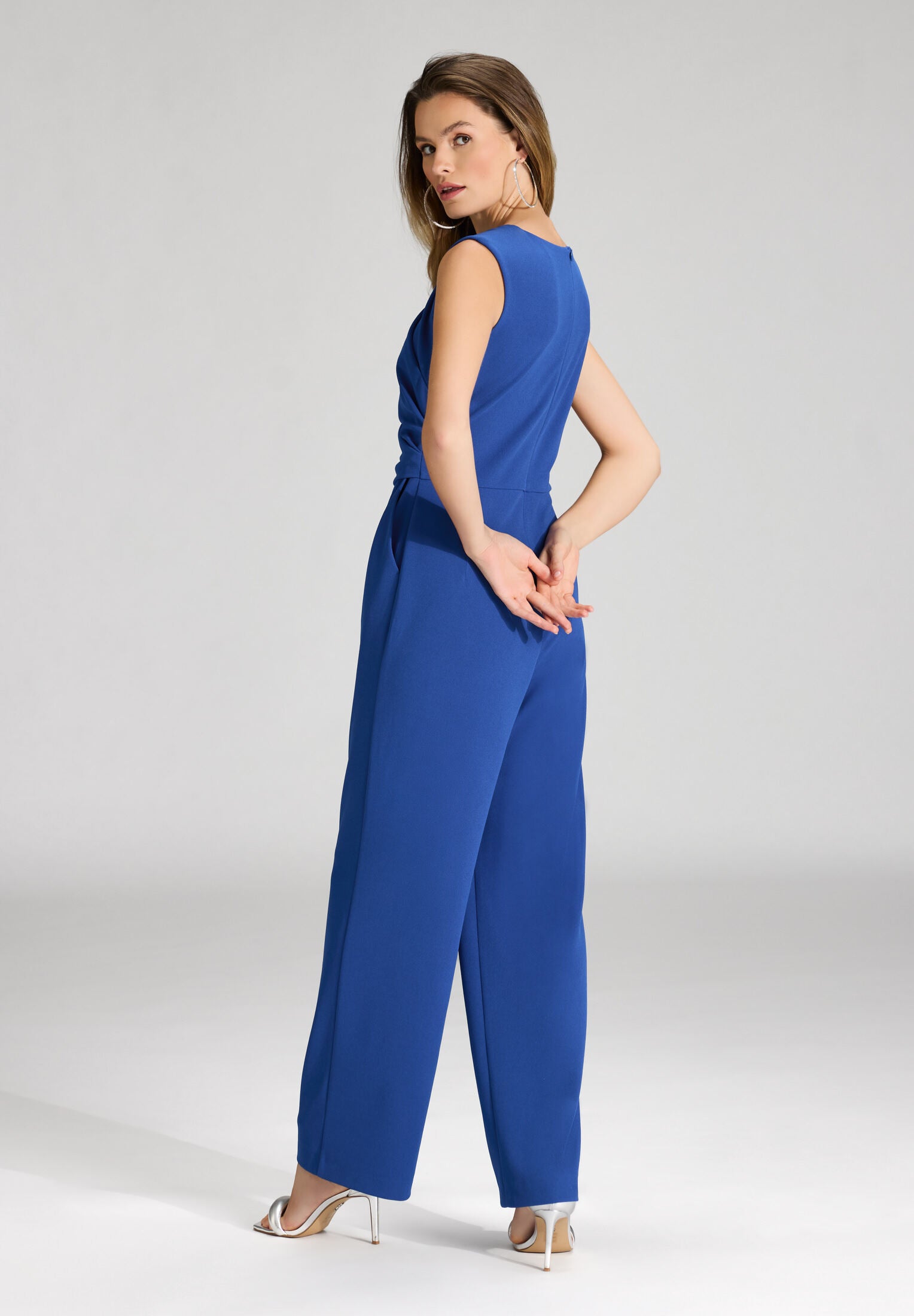 Jumpsuit aus Crepe Jersey mit Drapierung