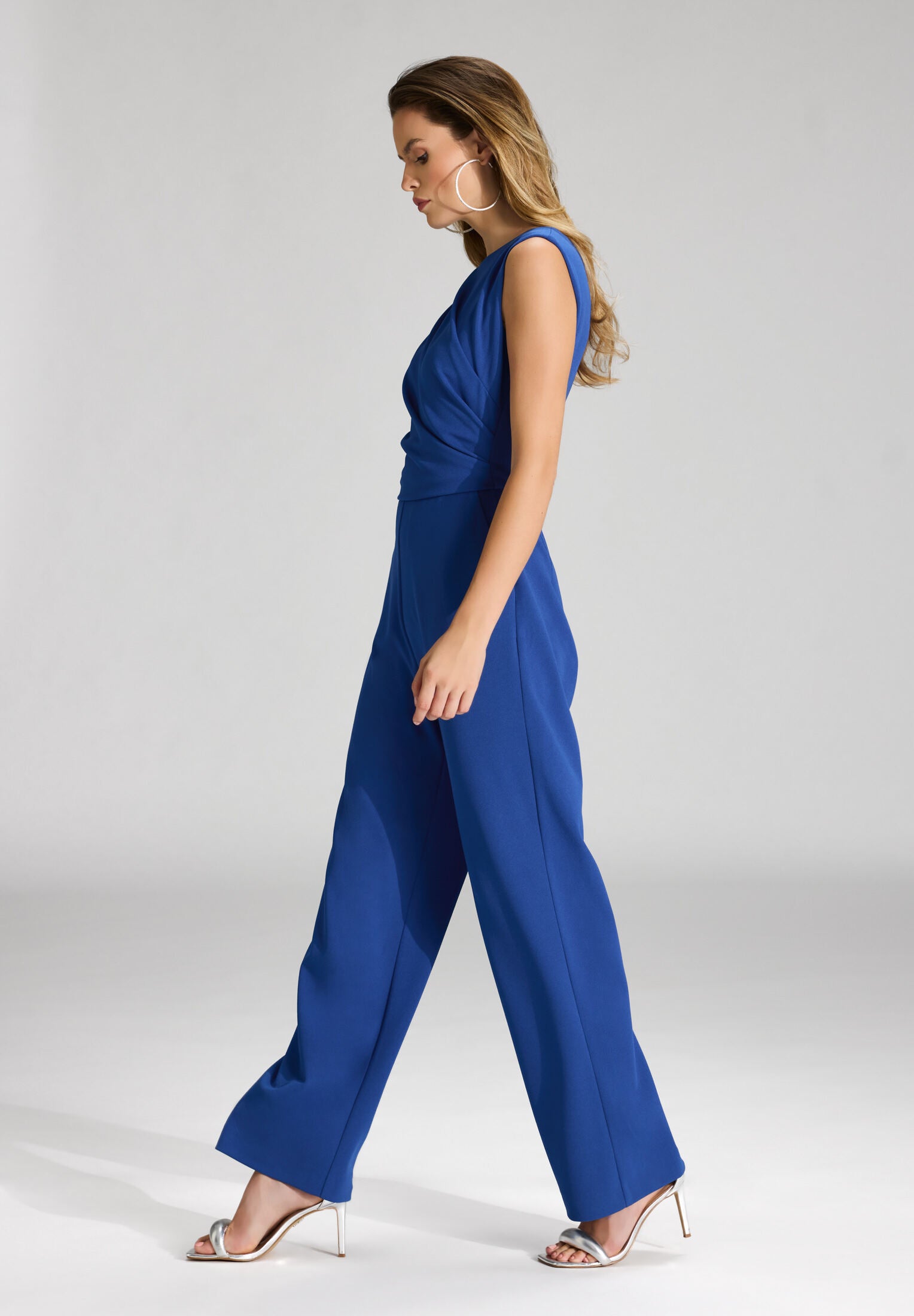 Jumpsuit aus Crepe Jersey mit Drapierung