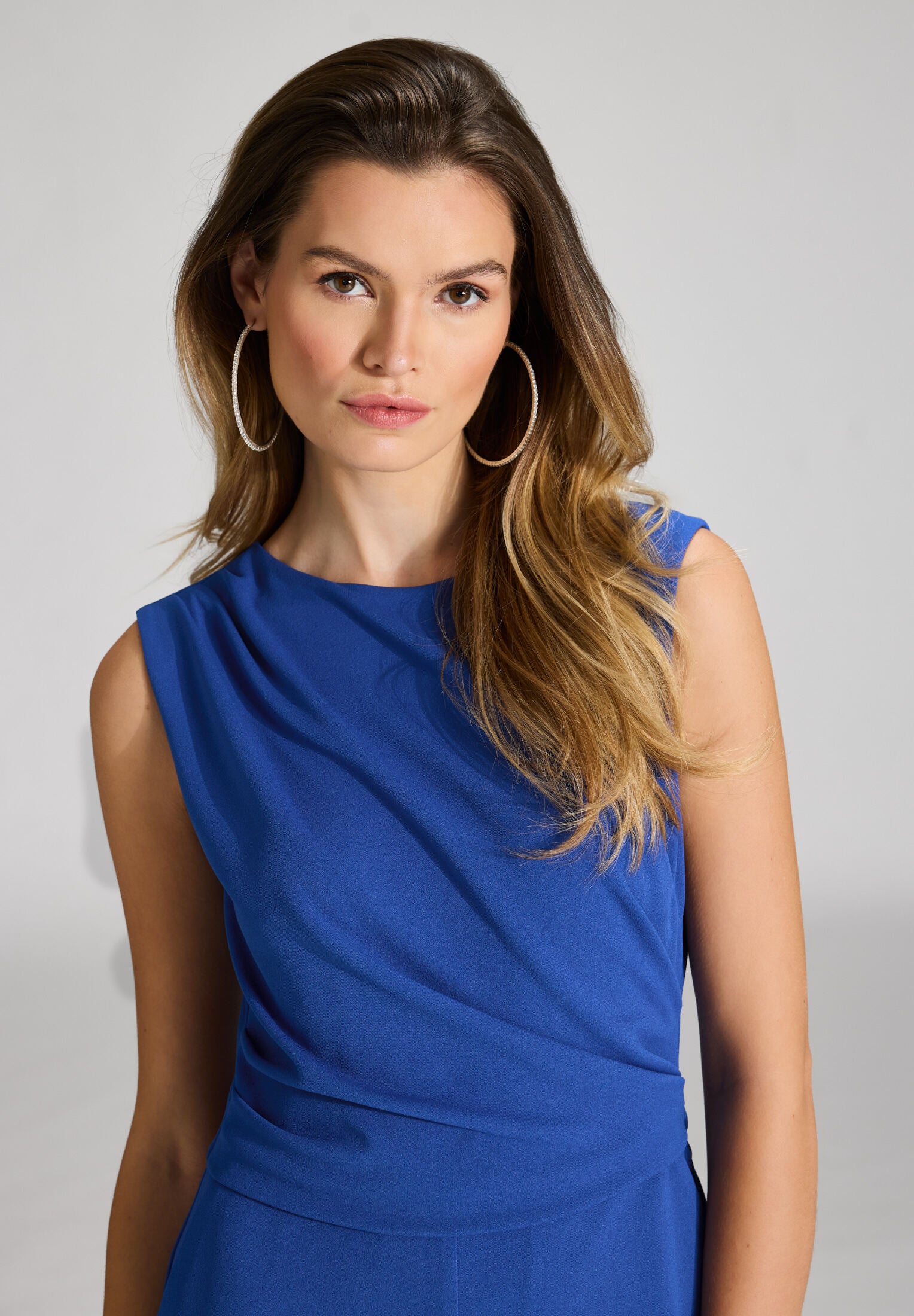 Jumpsuit aus Crepe Jersey mit Drapierung