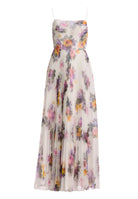 Printkleid mit plissiertem Rock