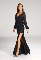 Wickelbolero mit langen Ärmeln