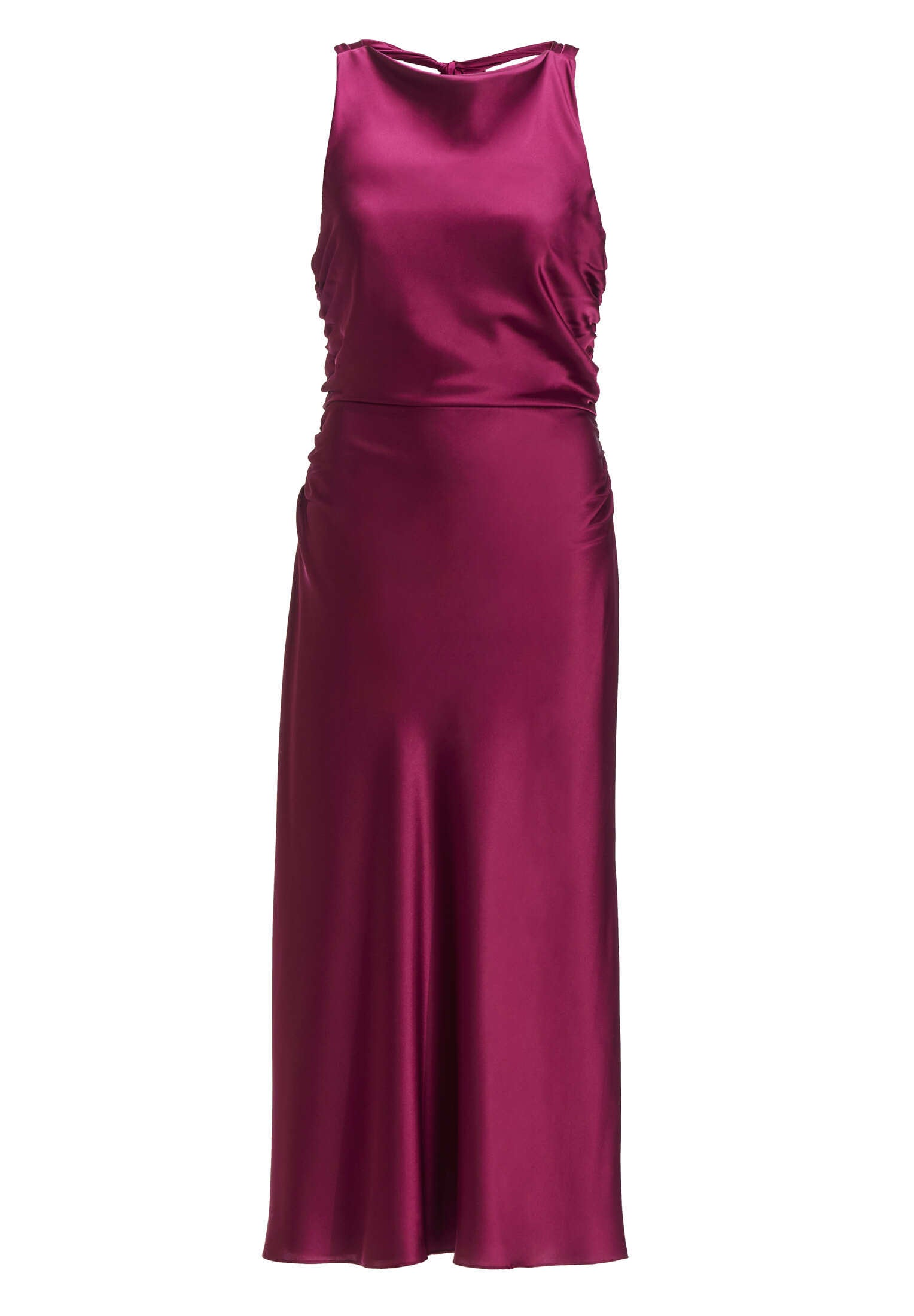 Midikleid aus Satin mit Rückenausschnitt