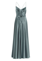 Satinkleid mit Schnürung am Rücken