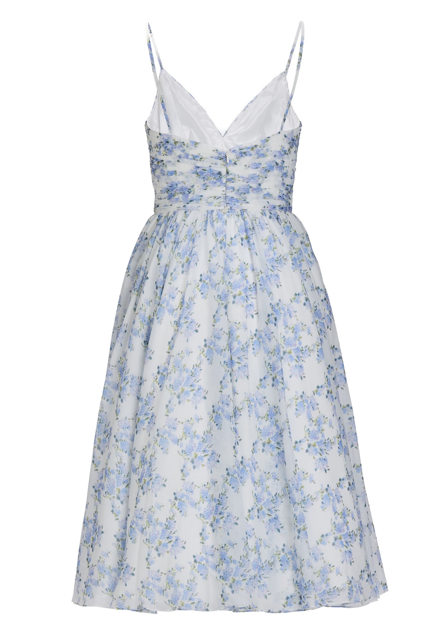 Midikleid aus Chiffon mit floralem Print