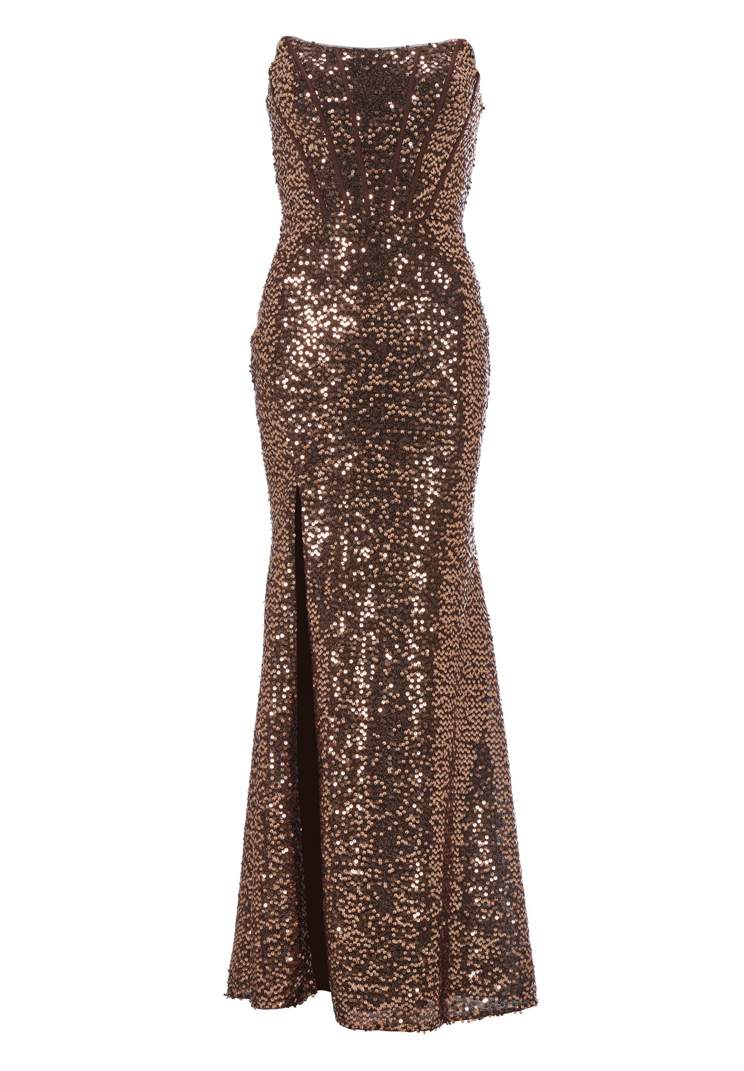 Paillettenkleid mit Corsagentop