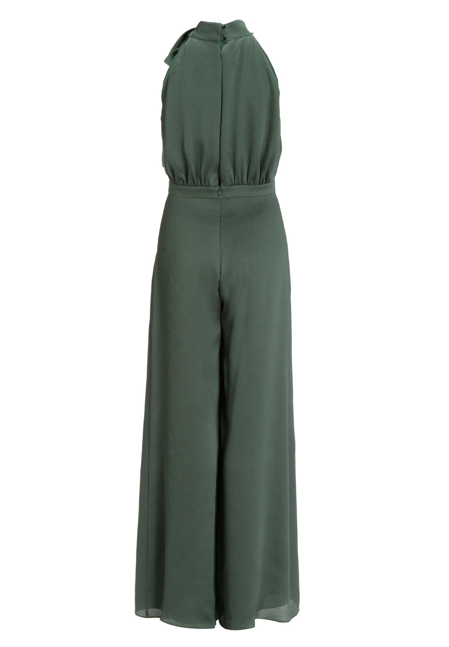 Jumpsuit mit Schluppe aus gehämmertem Satin