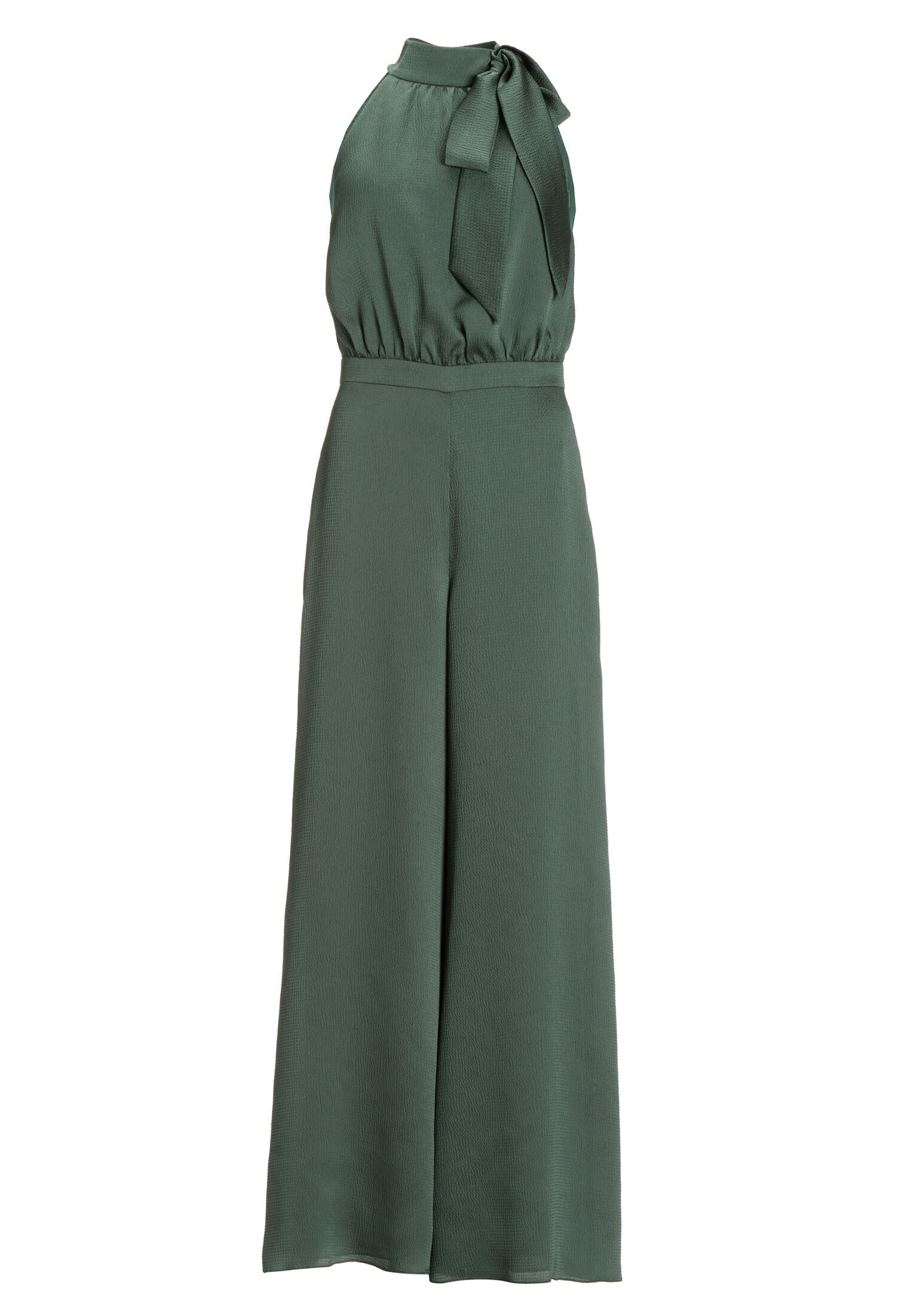 Jumpsuit mit Schluppe aus gehämmertem Satin
