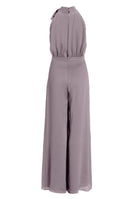 Jumpsuit mit Schluppe aus gehämmertem Satin