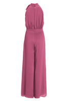 Jumpsuit mit Schluppe aus gehämmertem Satin