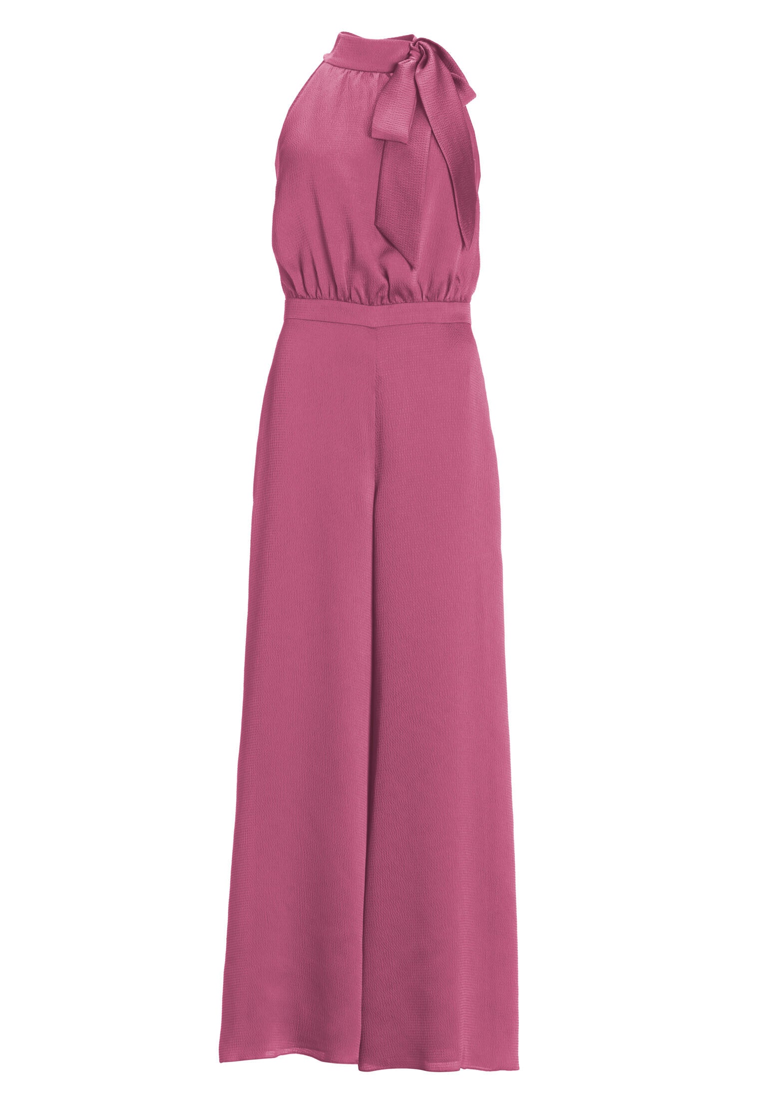 Jumpsuit mit Schluppe aus gehämmertem Satin