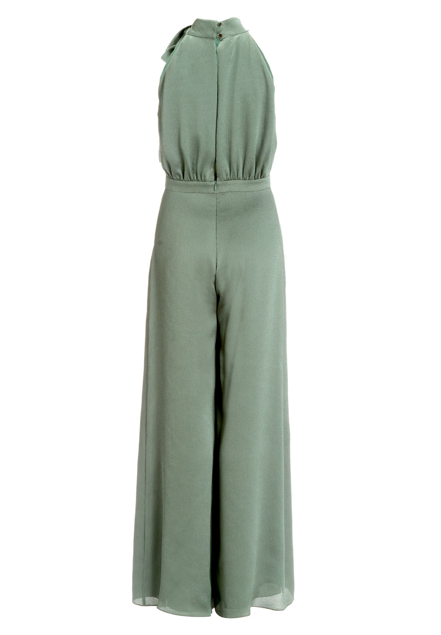 Jumpsuit mit Schluppe aus gehämmertem Satin