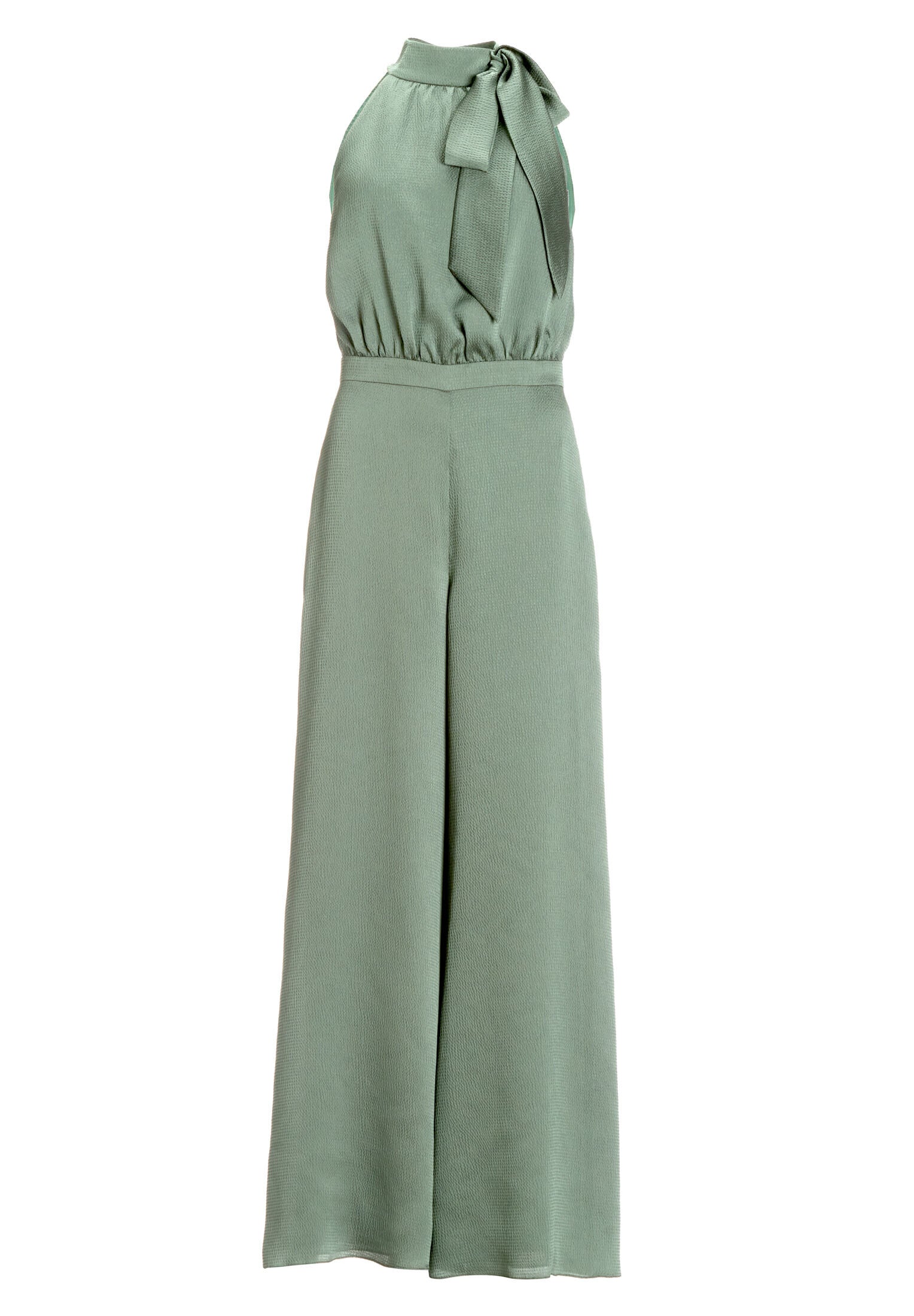 Jumpsuit mit Schluppe aus gehämmertem Satin