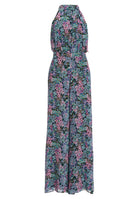 Jumpsuit mit Schluppe aus floral bedrucktem Viscose Material