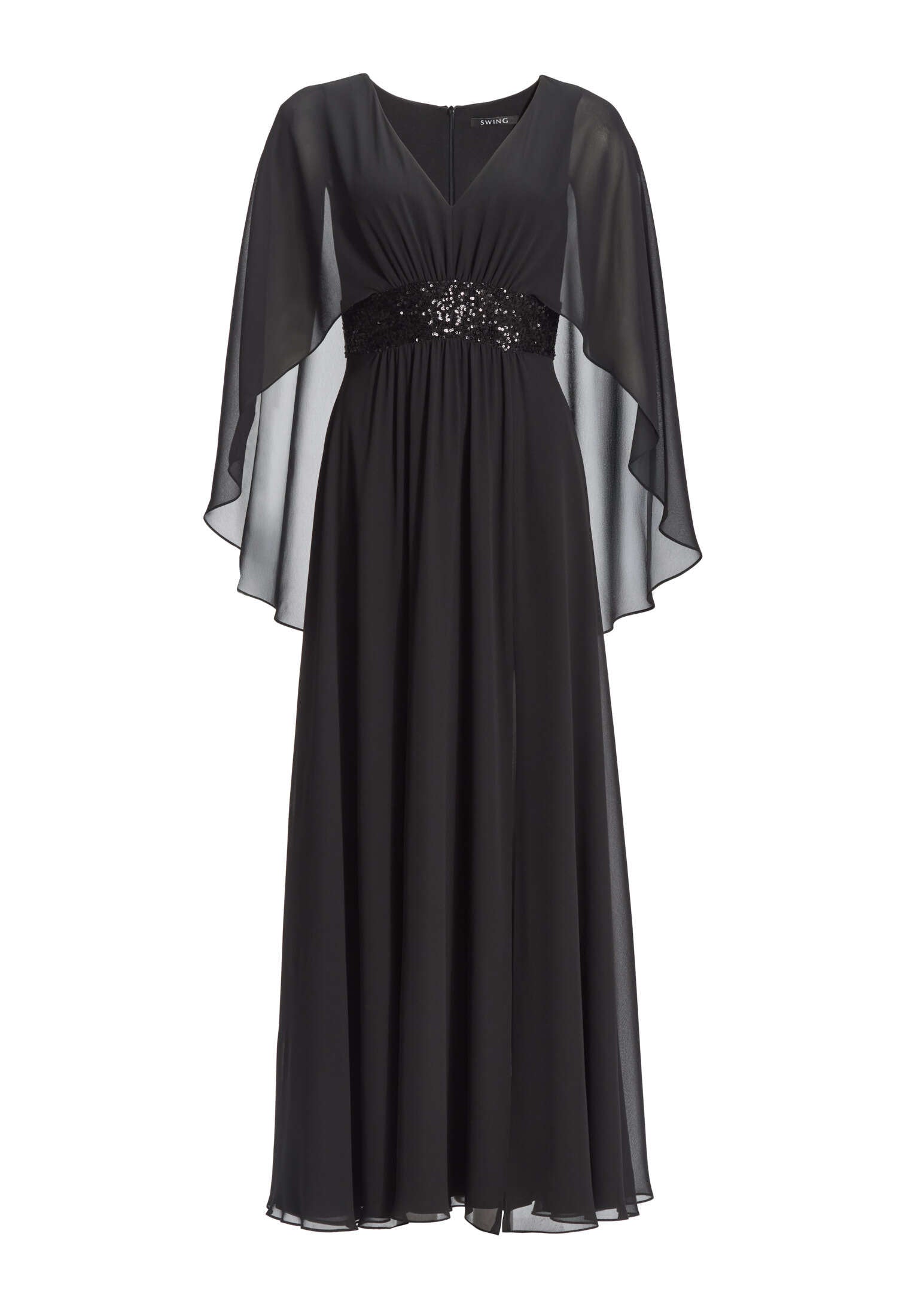Abendkleid mit Cape aus Chiffon