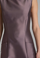 Abendkleid aus Twill mit Taschen