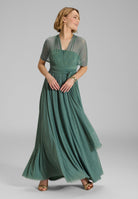 Abendkleid aus Mesh und Spitze mit verschiedenen Bindemöglichkeiten