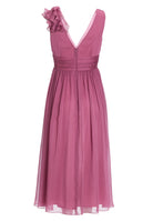 Cocktailkleid aus Crinkle Chiffon mit Volant Detail an der Schulter