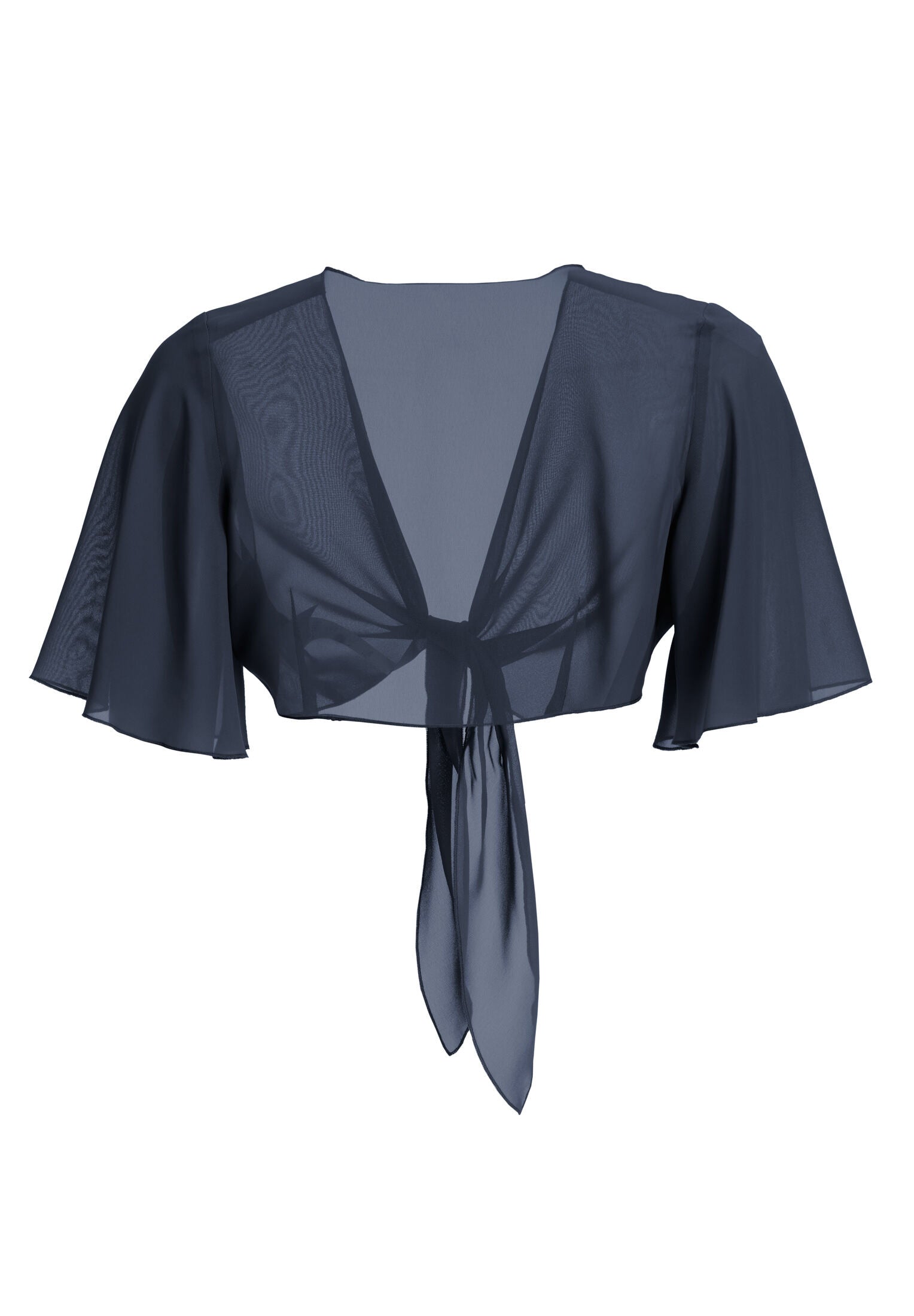 Chiffon Bolero mit Knoten
