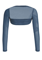 Bolero aus Mesh mit Raffblende