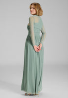 Bolero aus Mesh mit Raffblende