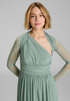 Bolero aus Mesh mit Raffblende