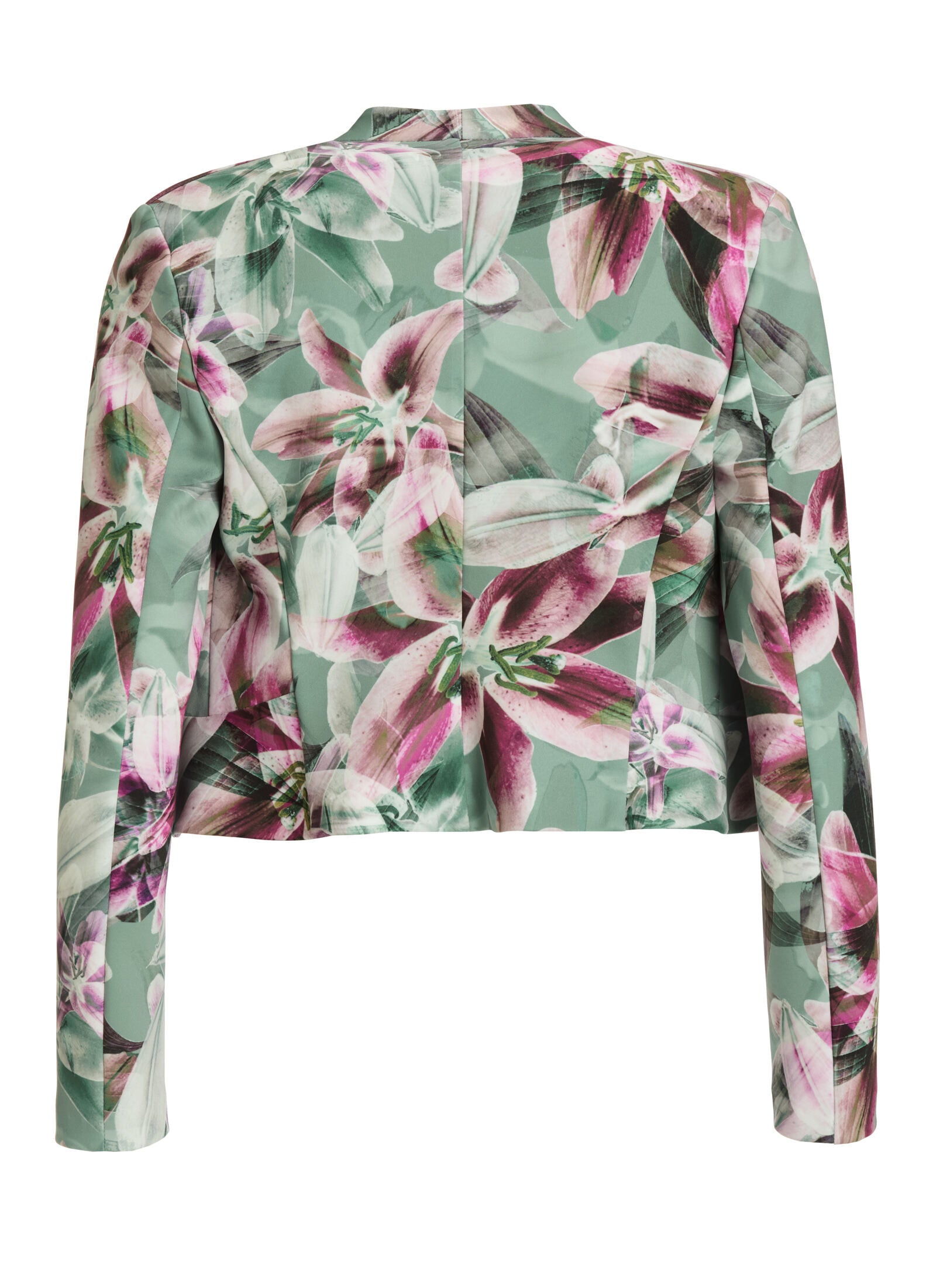 Bedruckter Scuba Blazer mit Wasserfall Kante