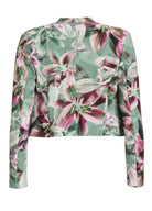 Bedruckter Scuba Blazer mit Wasserfall Kante