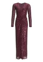 Gerafftes Abendkleid aus elastischer Paillette