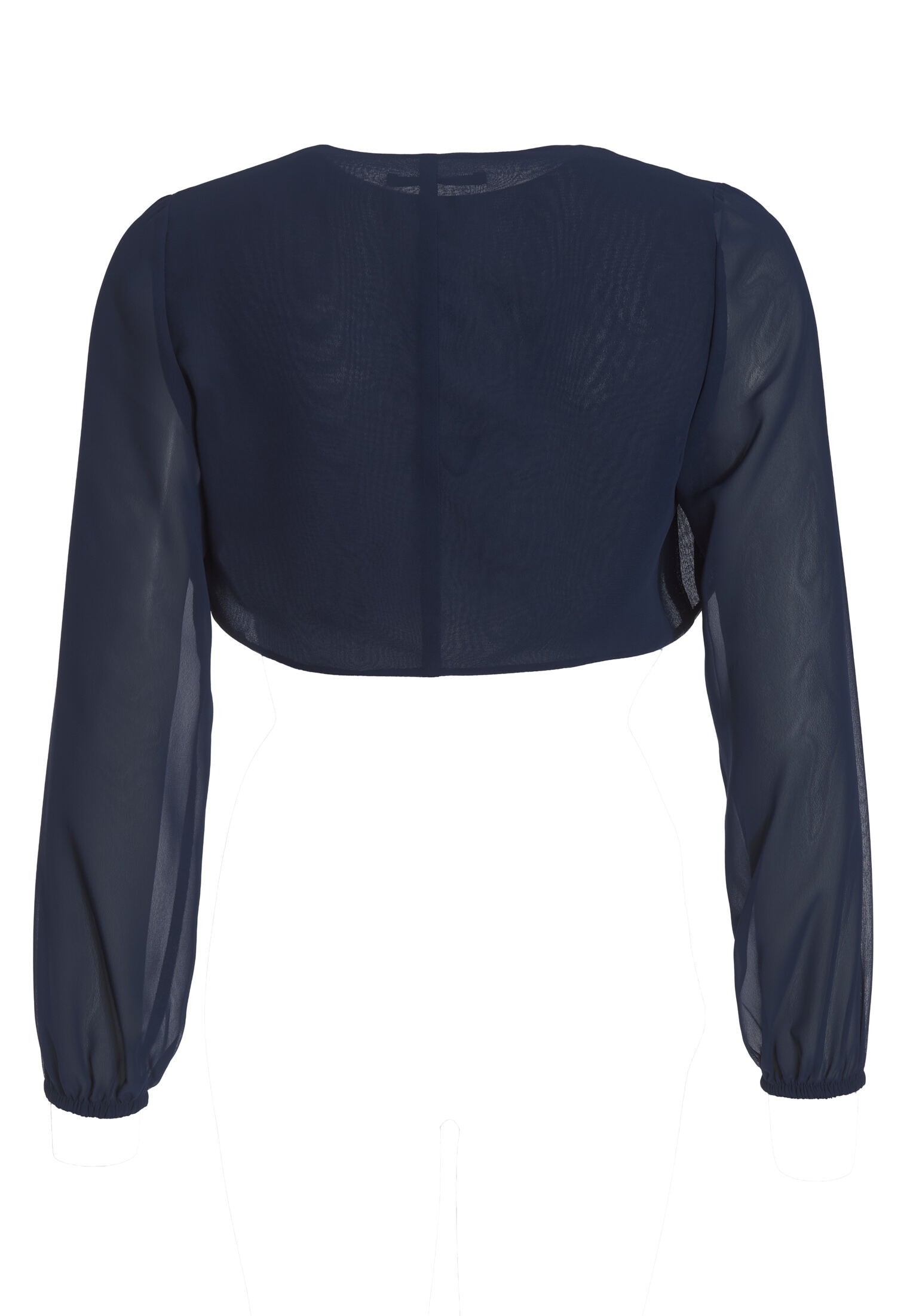 Chiffon Bolero mit blusigem Ärmel