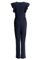 Jumpsuit aus Crepe Jersey mit Volant Ärmeln
