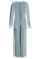 Jumpsuit aus Crinkle Chiffon mit angeschnittenem Cape