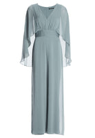 Jumpsuit aus Crinkle Chiffon mit angeschnittenem Cape