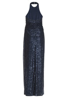 Figurbetontes Abendkleid aus elastischer Paillette mit amerikanischem Ausschnitt