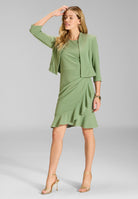 Taillierte Jacke aus Jersey Crêpe matcha green