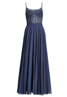 Chiffonkleid mit besticktem Top