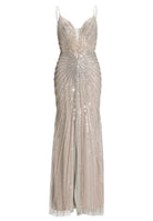 Abendkleid mit all-over Stickerei