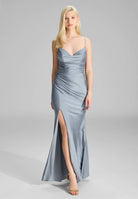 Figurbetontes Jerseykleid mit feinen Raffungen sky blue