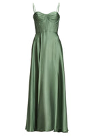 Satinkleid mit Corsagenoberteil