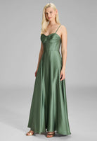 Satinkleid mit Corsagenoberteil