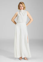 Rock aus nachhaltigem Satinchiffon ivory