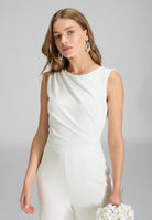 Jumpsuit aus Crepe Jersey mit Drapierung