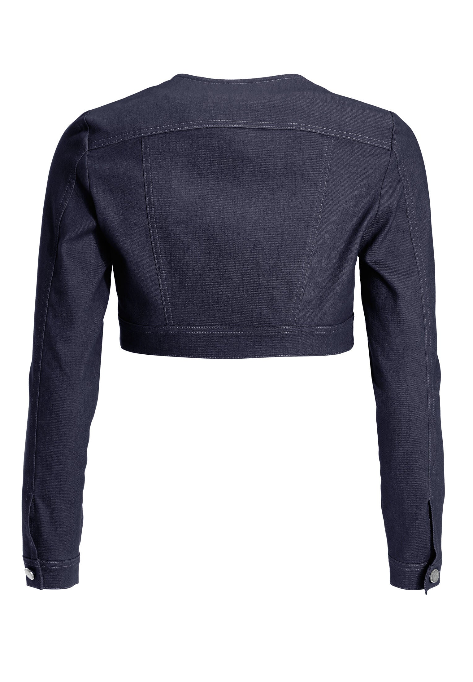 kurze Jeansjacke aus Stretch Denim