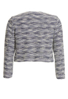 Kastige Jacke aus elastischem Bouclé mit aufgesetzten Taschen