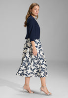 Taillierte Jacke aus Jersey Crêpe navy