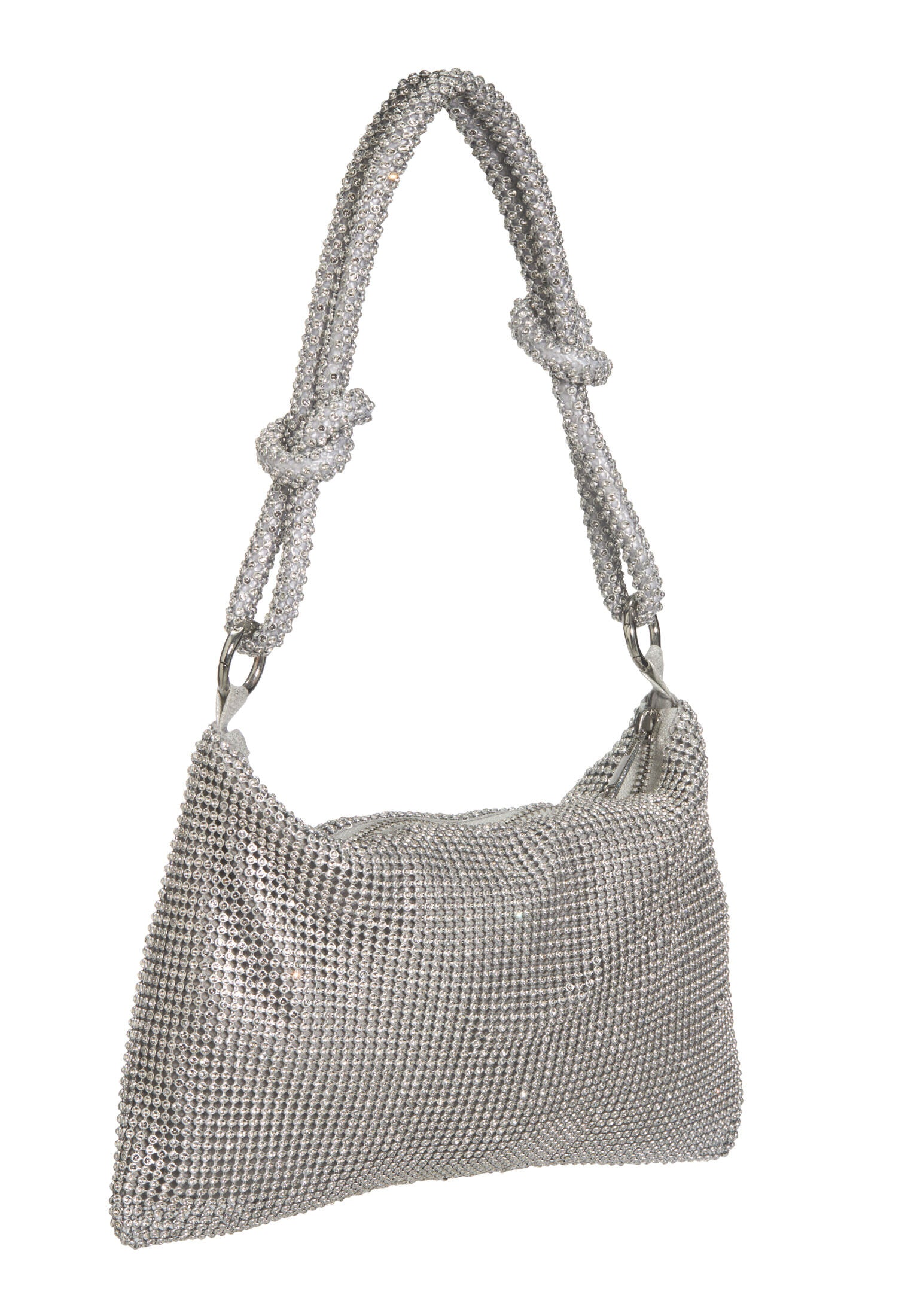 Elegante Handtasche aus glänzendem Strassgewebe