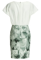 Etuikleid aus floral bedrucktem Scuba und Satin Top